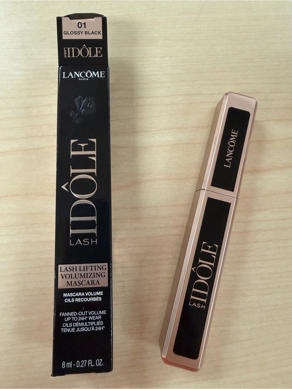 LANCOME IDOLE LASH LASH LIFTING VOLUMIZING MASCARA 01 GLOSSY BLACK 0.27 OZ - NWB
